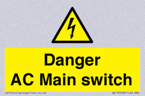 Danger AC Main switch 